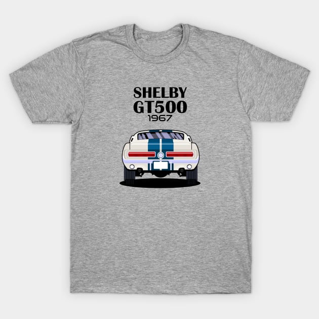 Shelby GT500 1967 American Classic Cars T-Shirt by masjestudio